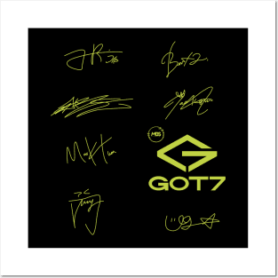 Design with the signatures of  got7 Posters and Art